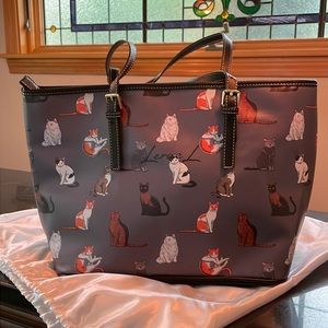 Novelty Cat Print Tote Bag